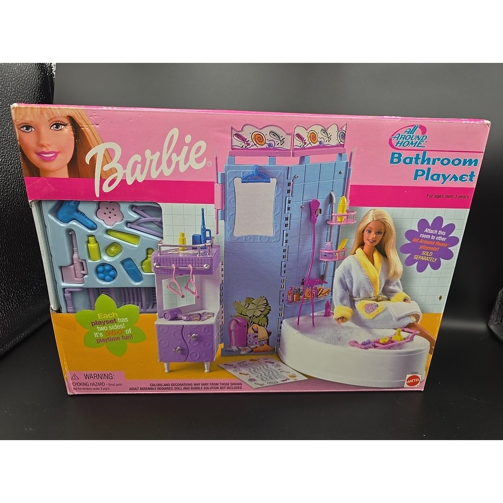 Barbie‎ All Around Home Bathroom Playset Mattel 67555 Attachment 2001 Vintage